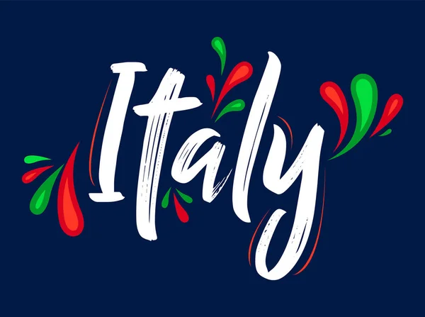 Итальянский Патриотический Дизайн Флага — стоковый вектор
