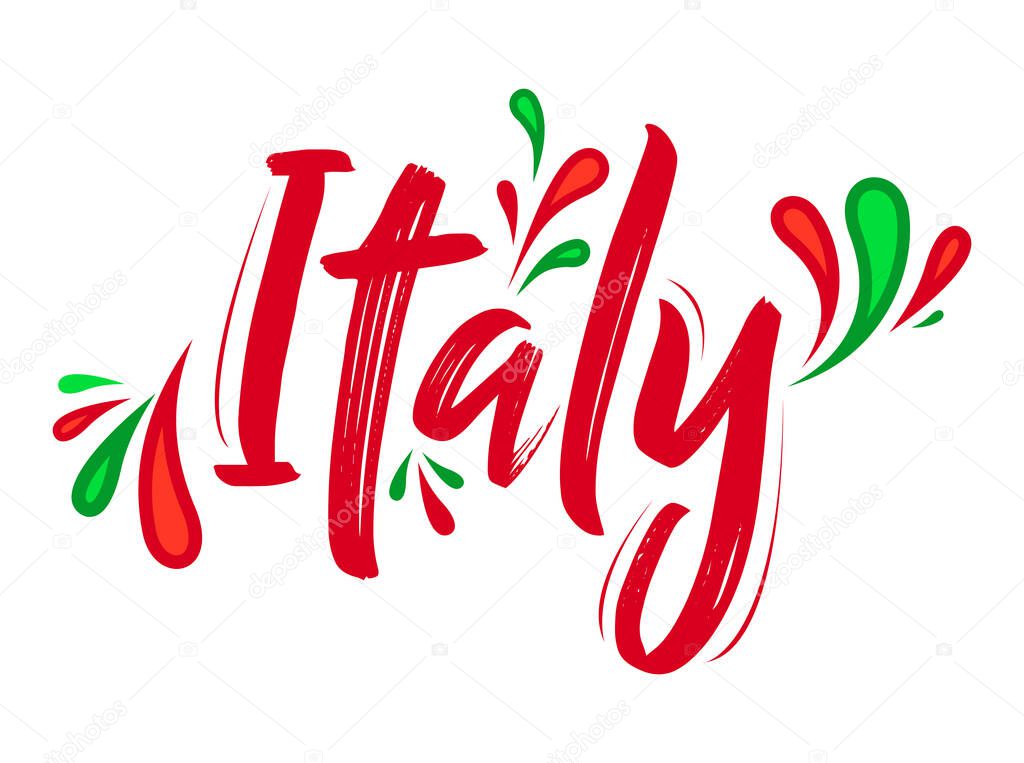 Italy Patriotic Banner design Italian flag colors vector illustration