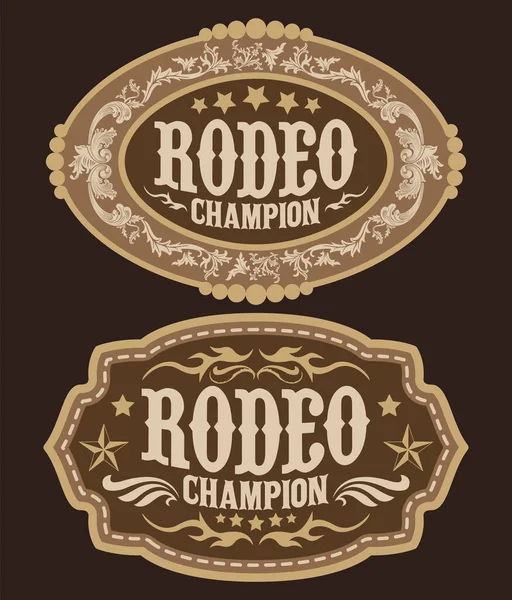 Rodeo şampiyonu Kovboy kemeri vektör tokası tasarımı