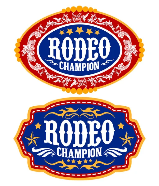 Rodeo şampiyonu Kovboy kemeri vektör tokası tasarımı
