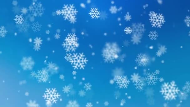 Sfondo Natale Caduta Fiocchi Neve — Video Stock