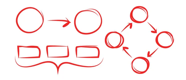 Handgezeichnete Diagramm Vektor Geschäftsdiagramme Und Statistiken Für Präsentationen Und Berichte — Stockvektor