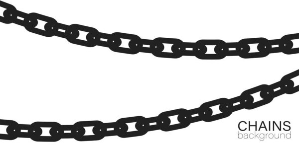 Цепной векторный фон, концепция цепей соединений плоская графическая векторная иллюстрация.