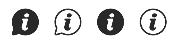 円のイラストセット内の情報アイコンのシンボル Faq Infoマークベクトル知識要素 — ストックベクタ