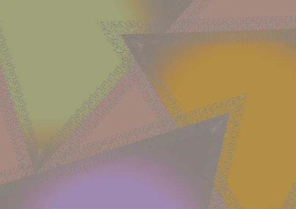 Fond Géométrique Abstrait Formes Triangulaires Avec Trait Fait Par Pinceau — Image vectorielle