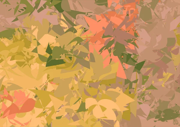 Imagem Abstrata Usando Tons Amarelo Laranja Verde —  Vetores de Stock