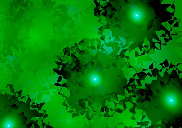Neobvyklé Postavy Zelené Barvy Vlnitými Hranami Hladkým Zářícím Středem — Stockový vektor