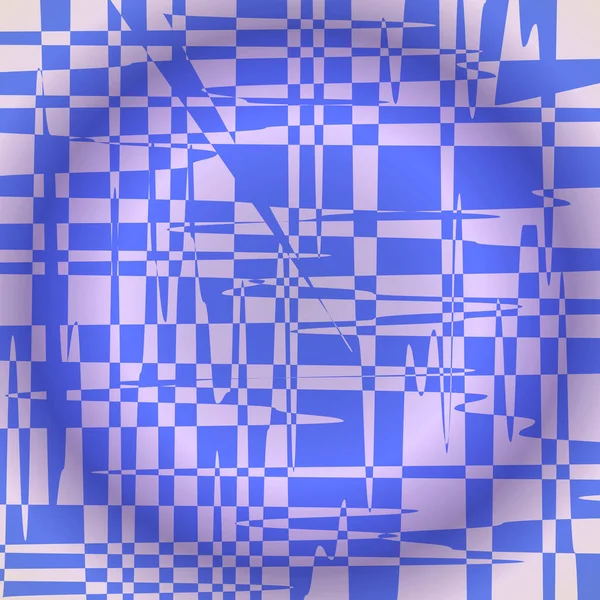 Objet Rond Convexe Est Recouvert Lignes Chaotiques Bleues Sur Fond — Image vectorielle