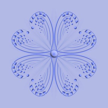 Narin dalgalı çizgilerin soyut figürü ve narin bir arka planda bir zambak çiçeğinin çiçekleri.