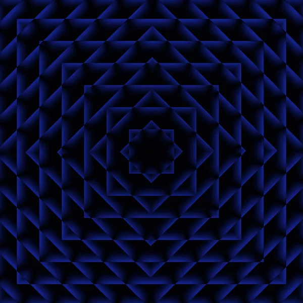 円の中に配置された多くの幾何学的青の要素の抽象的な背景 — ストックベクタ