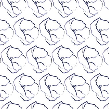 Beyaz arka plan, birçok narin çiçek, el çizimi, tasarım 3D.