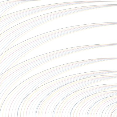 Mavimsi bir arka planda pürüzsüz yuvarlak renkli çizgiler.