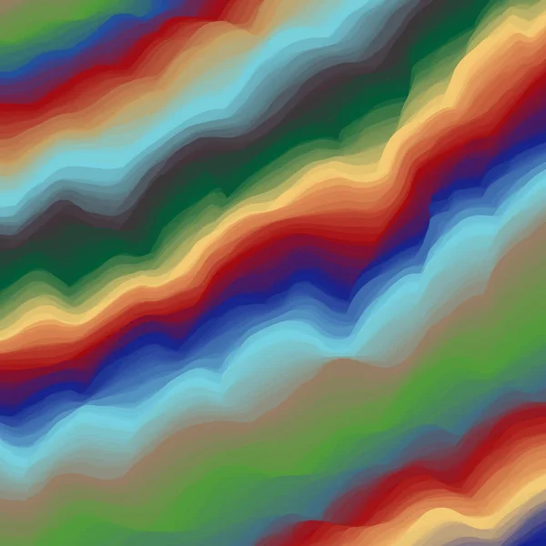 Яскравий Фон Багатьох Кольорових Хвилястих Ліній Працюють Діагоналі — стоковий вектор