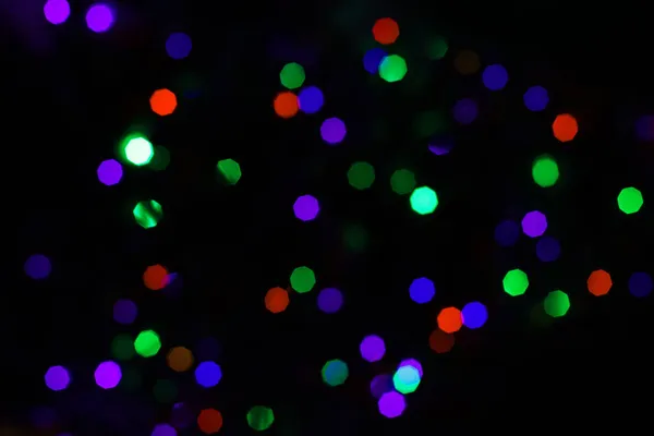 Colourful Festive Multi Colored Circles Defocused Abstract Multicolored Bokeh Lights — Stock Photo, Image