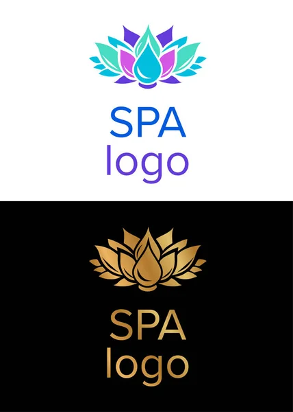 Logo Temat Spa Pielęgnacji Ciała Minimalistycznym Stylu — Wektor stockowy