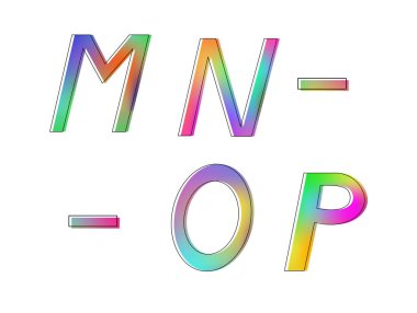 Cazibeli ve renkli harf kümeleri 