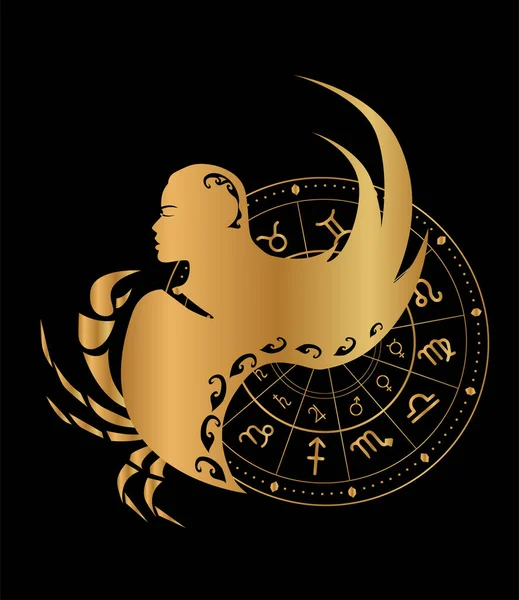 Иллюстрация Знак Зодиака Золотом Цвете — стоковый вектор