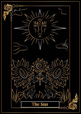 resimde - tarot - güneş için kart.