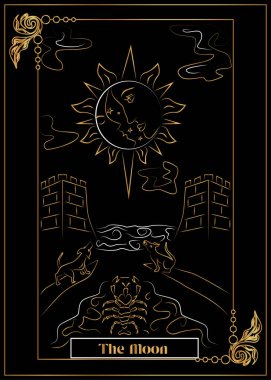 resimde - tarot - ay için kart.