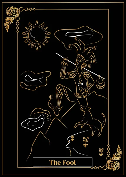 Ilustración Tarjeta Para Tarot Tonto Ilustraciones De Stock Sin Royalties Gratis