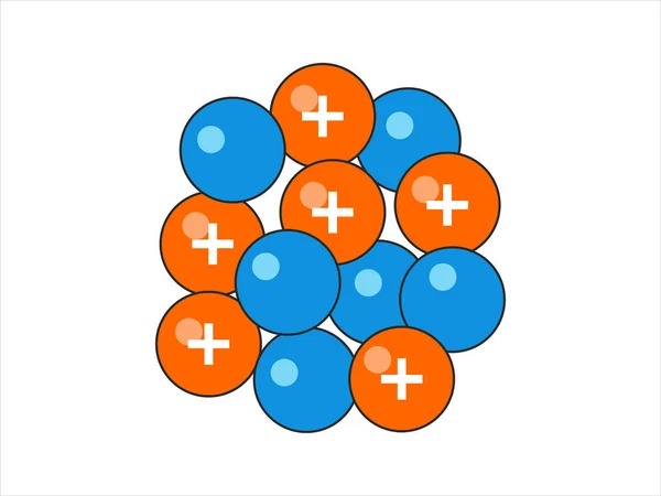 Modelo Ciencia Vectorial Del Núcleo Atómico Icono Vectorial Molécula Del — Archivo Imágenes Vectoriales