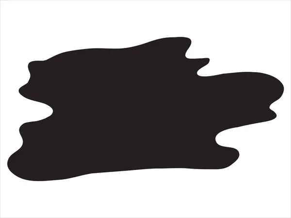 Tache Peinture Noire Dessinée Main Brosse Forme Crayon Éclaboussure Encre — Image vectorielle