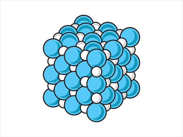 Volumetrico Reticolo Cristallino Posizione Degli Atomi Cristallo Illustrazione Vettoriale — Vettoriale Stock