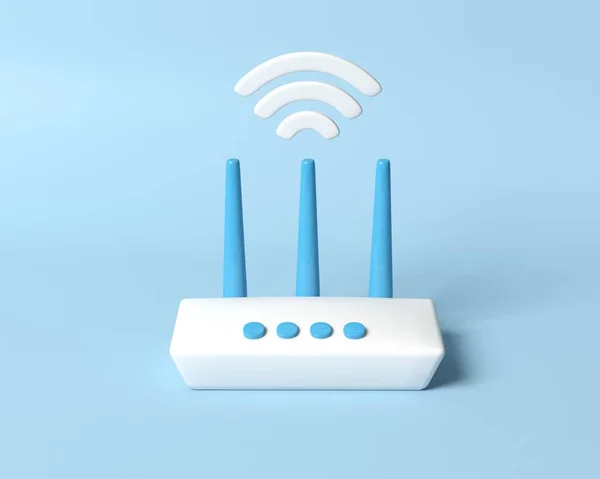 Minimal Modern Router Symbol Hotspot Zone Concept Wireless Modem Rendering — Stock Photo, Image