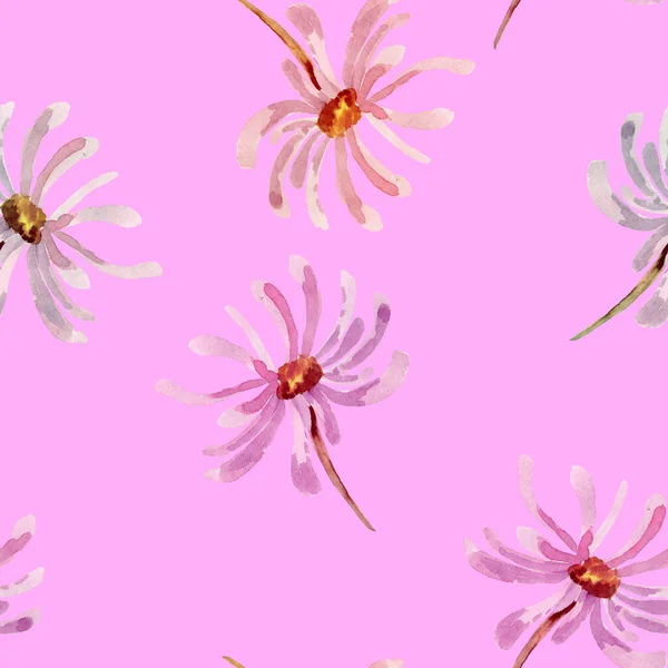Безшовний Візерунок Акварельних Квітів — стокове фото