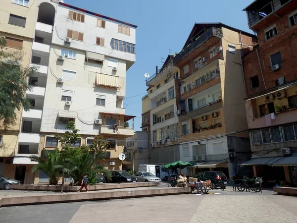 Tirana Albania Centro Ciudad Verano — Foto de Stock