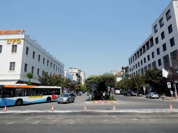 Tirana Albania Centro Ciudad Verano — Foto de Stock