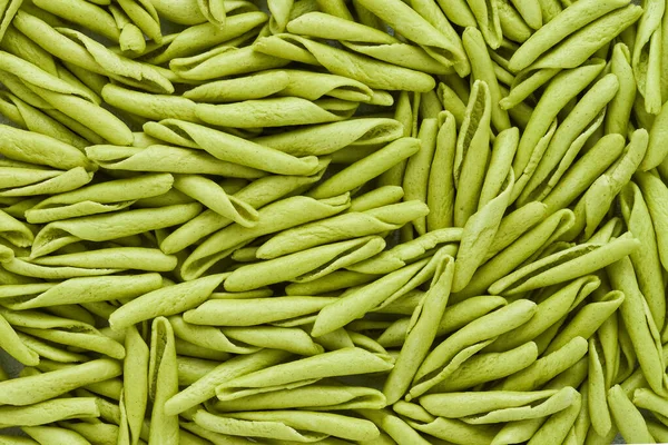 Food Background Green Trofie Pasta Spinach Liguria Short Twisted Pasta — Foto Stock
