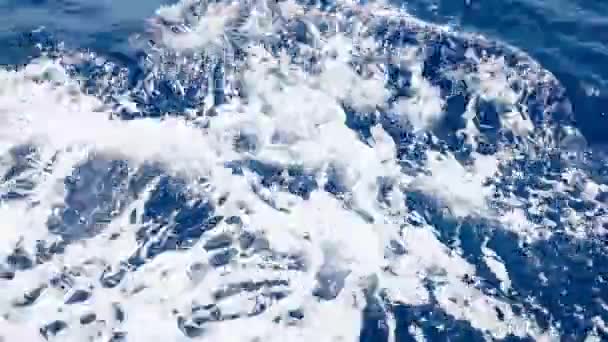 Oceánská Vlna Narážející Loď — Stock video