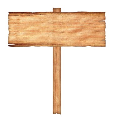 Tahta tabela beyaz arkaplanda izole edildi.