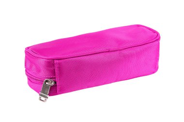 Kozmetik çanta beyaz arkaplanda izole.