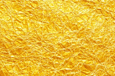 Parlak sarı yaprak altın folyo dokusu arka plan