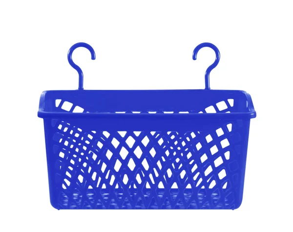 Plastic Basket Isolated White Background — Stock Photo, Image