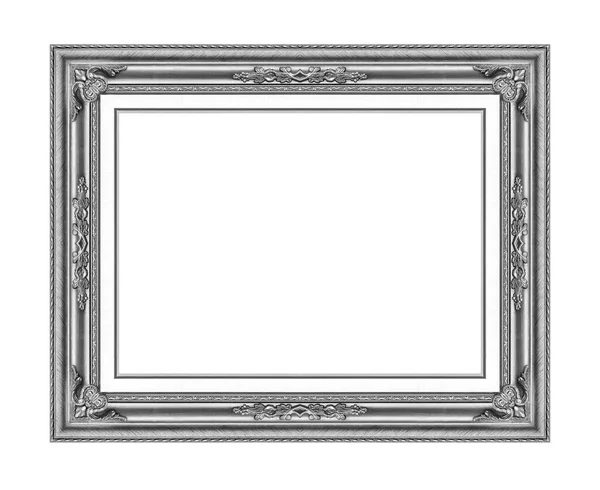 银木图片框架孤立在白色背景上 — 图库照片
