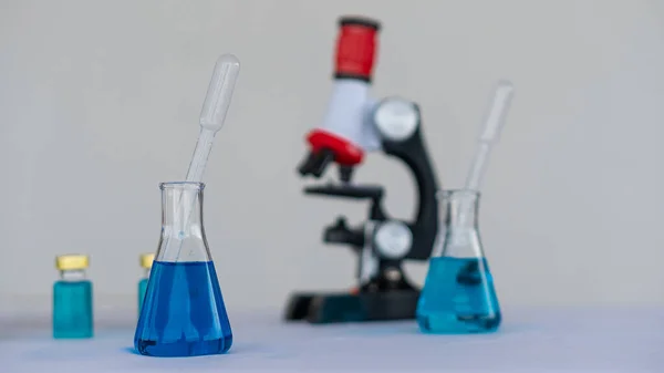 Tubulação Tubo Teste Química Fundo Gradiente Para Ferramenta Laboratório Química — Fotografia de Stock