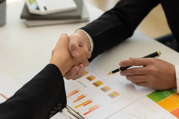 Business Handshake Partnership Businesspeople Shaking Hands Meeting Successful Teamwork Cooperation — Stock Photo, Image