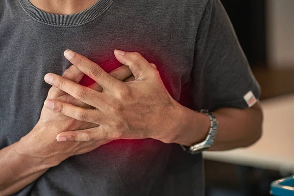 Chest Pain Can Caused Cardiac Medical Emergency Coronary Artery Disease — ストック写真