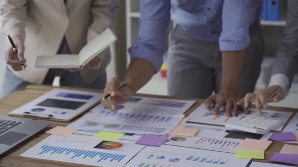 Businessman Teamwork Brainstorming People Who Analyze Talk Strategic Plan Corporate — Stockvideo