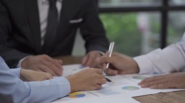 creative young people in asia Discuss business, finance, accounting, brainstorm, meet in a modern office.coworker teamwork concept
