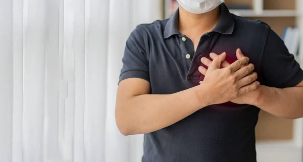 Chest Pain Can Caused Cardiac Medical Emergency Coronary Artery Disease — ストック写真