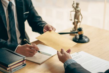 Müvekkillerinden rüşvet alan bir avukat ya da işadamı bir davayı kazanmak için sahte bir anlaşma yapar. Adli çekiçle pirinç pulu ile hukuk bürosu hukuk danışmanlık hizmetleri