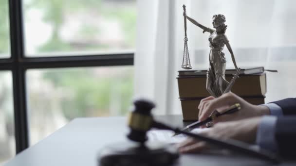 Avukatlık Bürosu Bir Müteahhit Kiraladı Anlaşmayı Mühürle Yozlaşmayla Ele Hukuk — Stok video