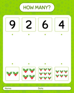 Holly Berry ile kaç tane sayma oyunu. Anaokulu öğrencilerinin çalışma listesi, çocukların faaliyet listesi.