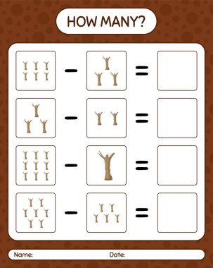 Ölü ağaçla kaç tane sayma oyunu. Anaokulu öğrencilerinin çalışma listesi, çocukların faaliyet listesi.