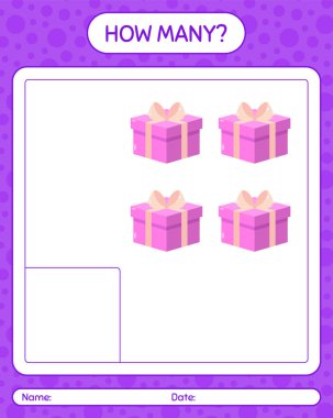Hediye kutusu olan kaç tane sayma oyunu var? Anaokulu öğrencilerinin çalışma listesi, çocukların faaliyet listesi.
