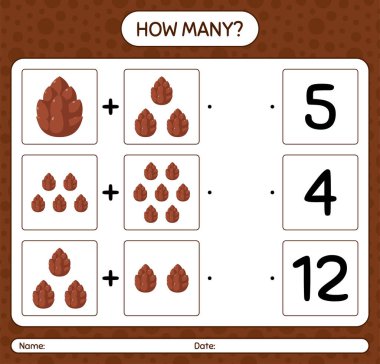 Çam kozalağıyla kaç tane sayma oyunu. Anaokulu öğrencilerinin çalışma listesi, çocukların faaliyet listesi.